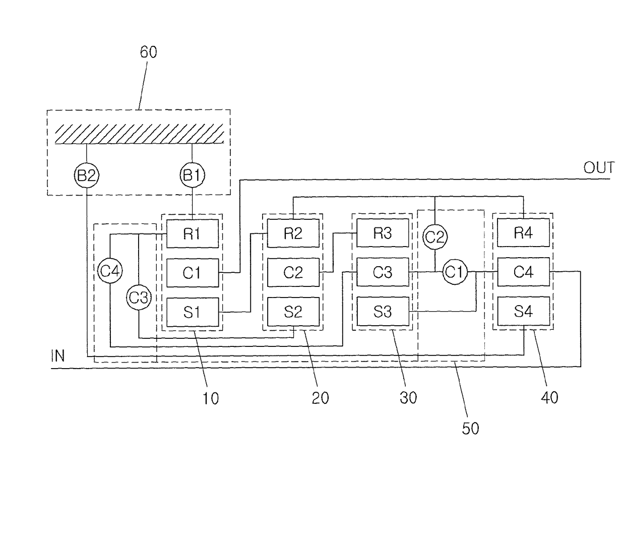 Multi-stages automatic transmission for vehicle