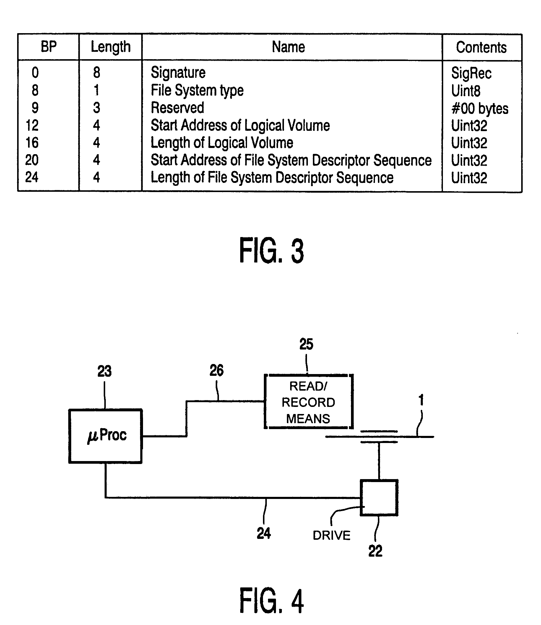 Methods and devices for recording or reading files on/from a sequential medium and sequential medium