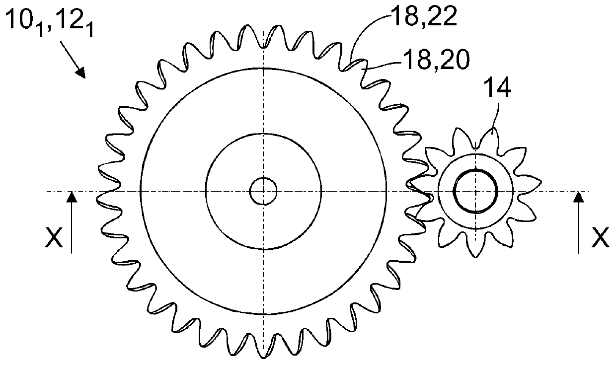 Toothed wheel for use in a gear transmission, gear pairing of a gear transmission and gear transmission with such a gear pairing
