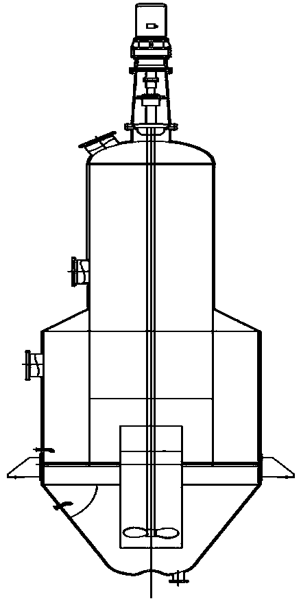 Evaporative crystallization system for continuously producing low-density crystal substances from mixed solution and process thereof