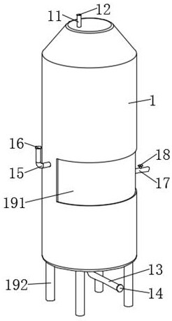 Industrial water-containing hydrogen chloride gas dehydration device and dehydration method