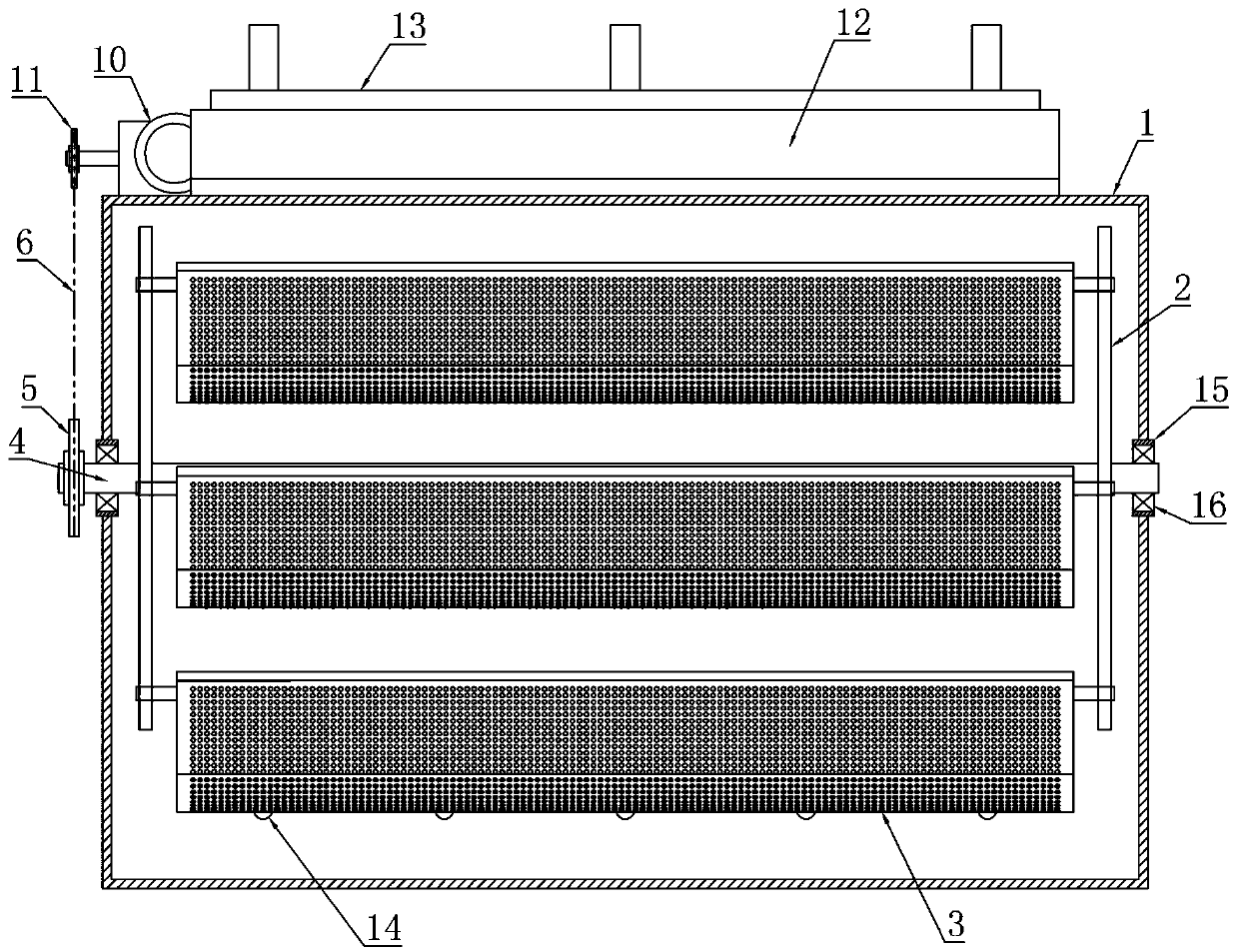 Vegetable dehydrating and drying device