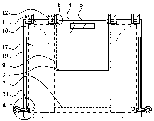 Waste collecting device for mask processing