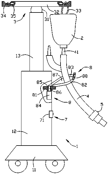 Automatic-constant-pressure pump-free gravitational uterine distending device