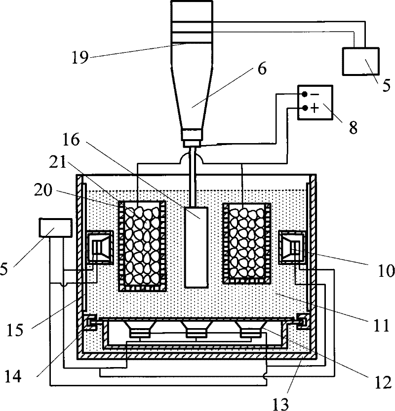 Electroforming composite processing apparatus and electroforming tank used by the apparatus