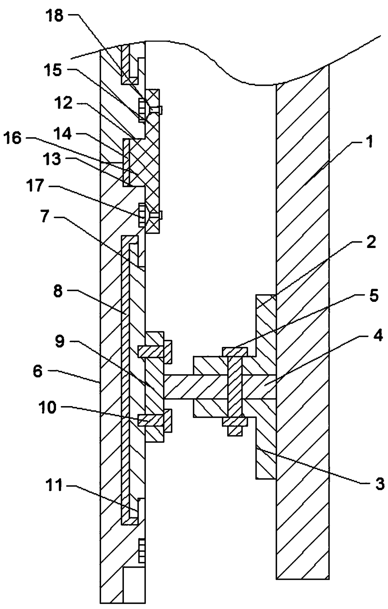 Connecting structure of building decoration curtain wall and wall body