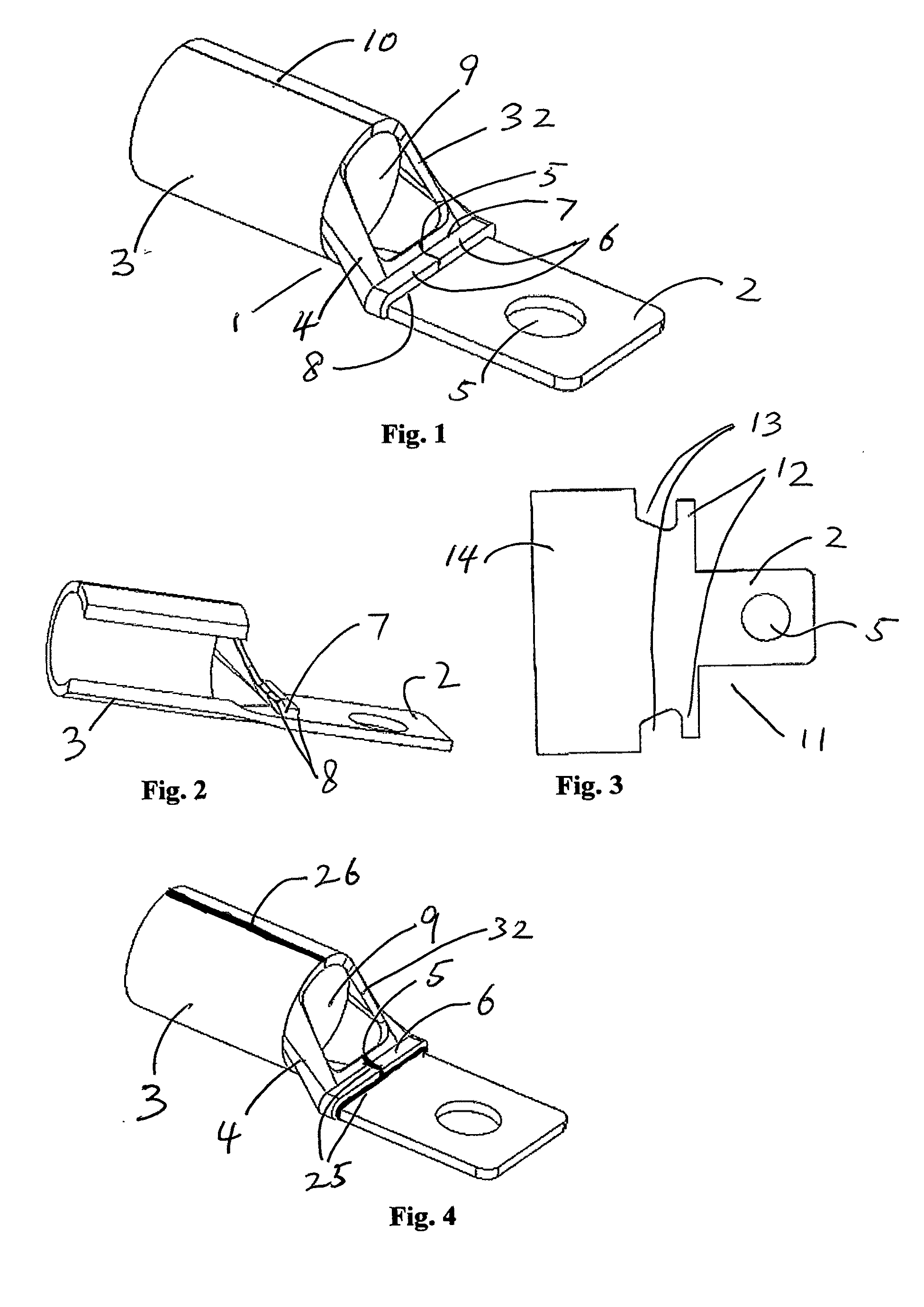 Aluminum conductor and conductive terminal connection