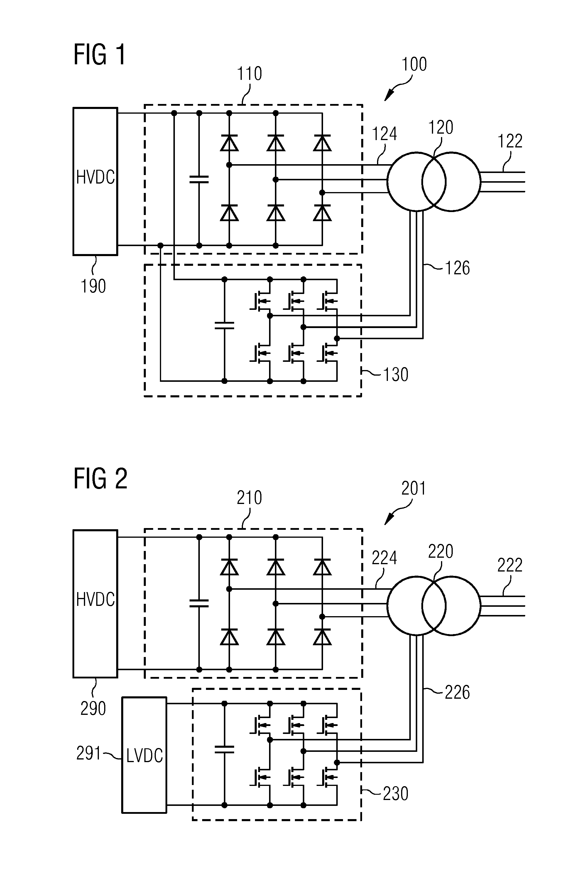 Device and method for connecting an electric power generator to an HVDC transmission system