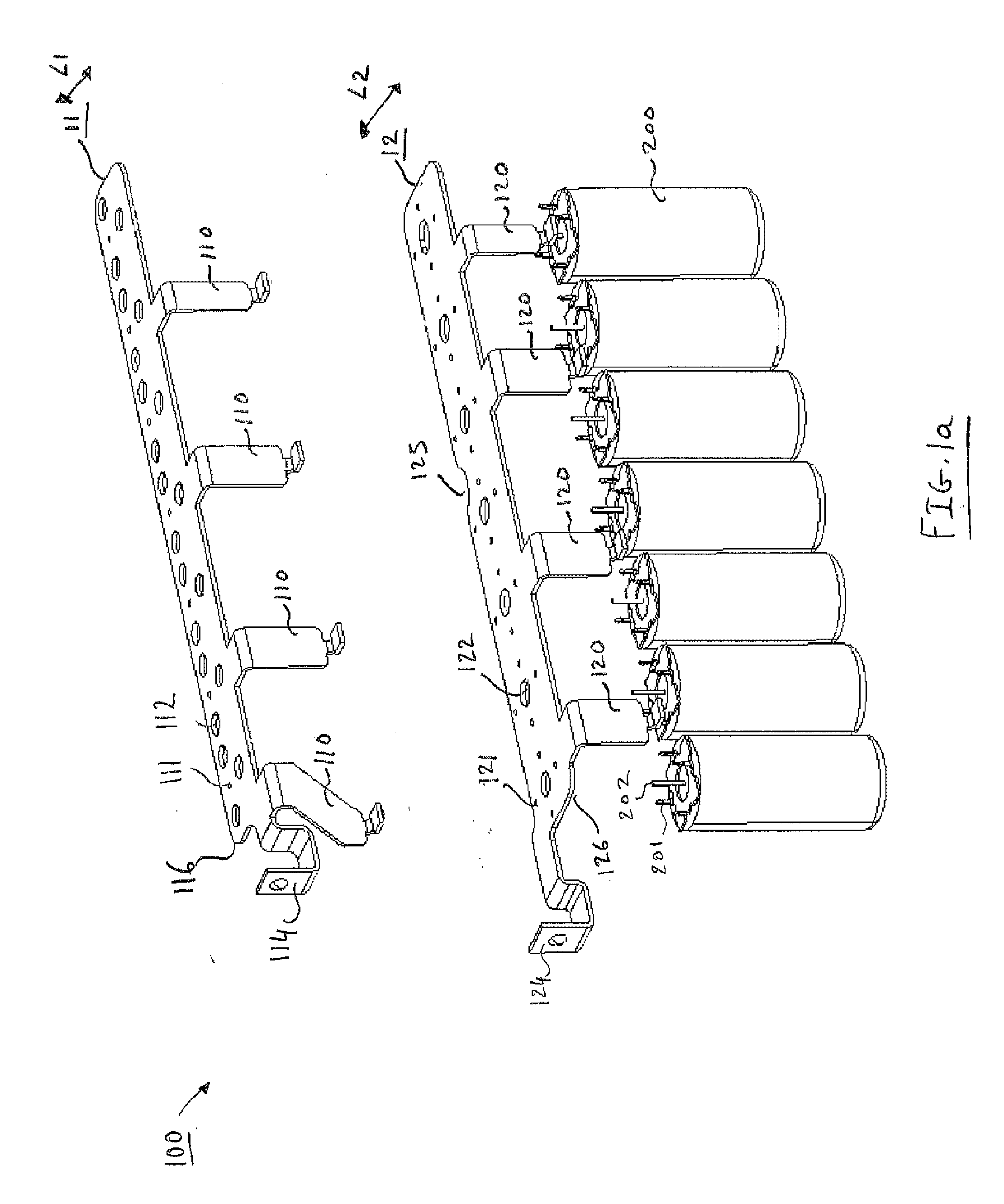 Device for assembling capacitors for an electronic converter