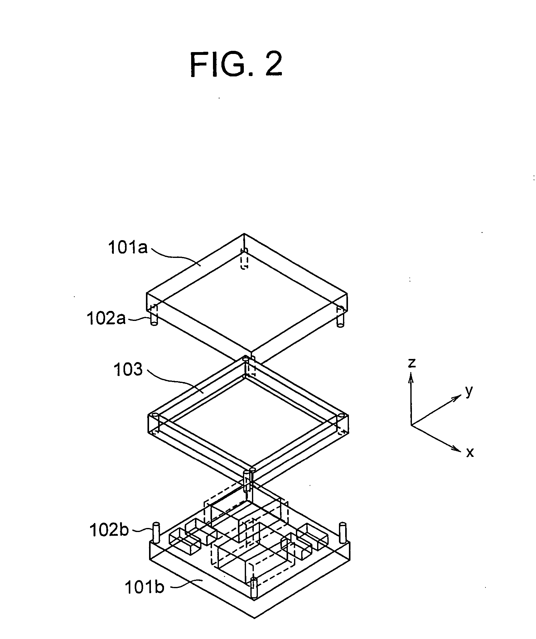 Stacked mounting structure