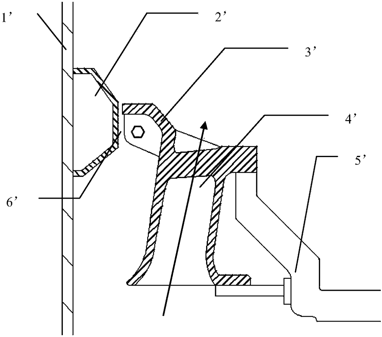 Rotary nozzle structure of medium-speed coal mill