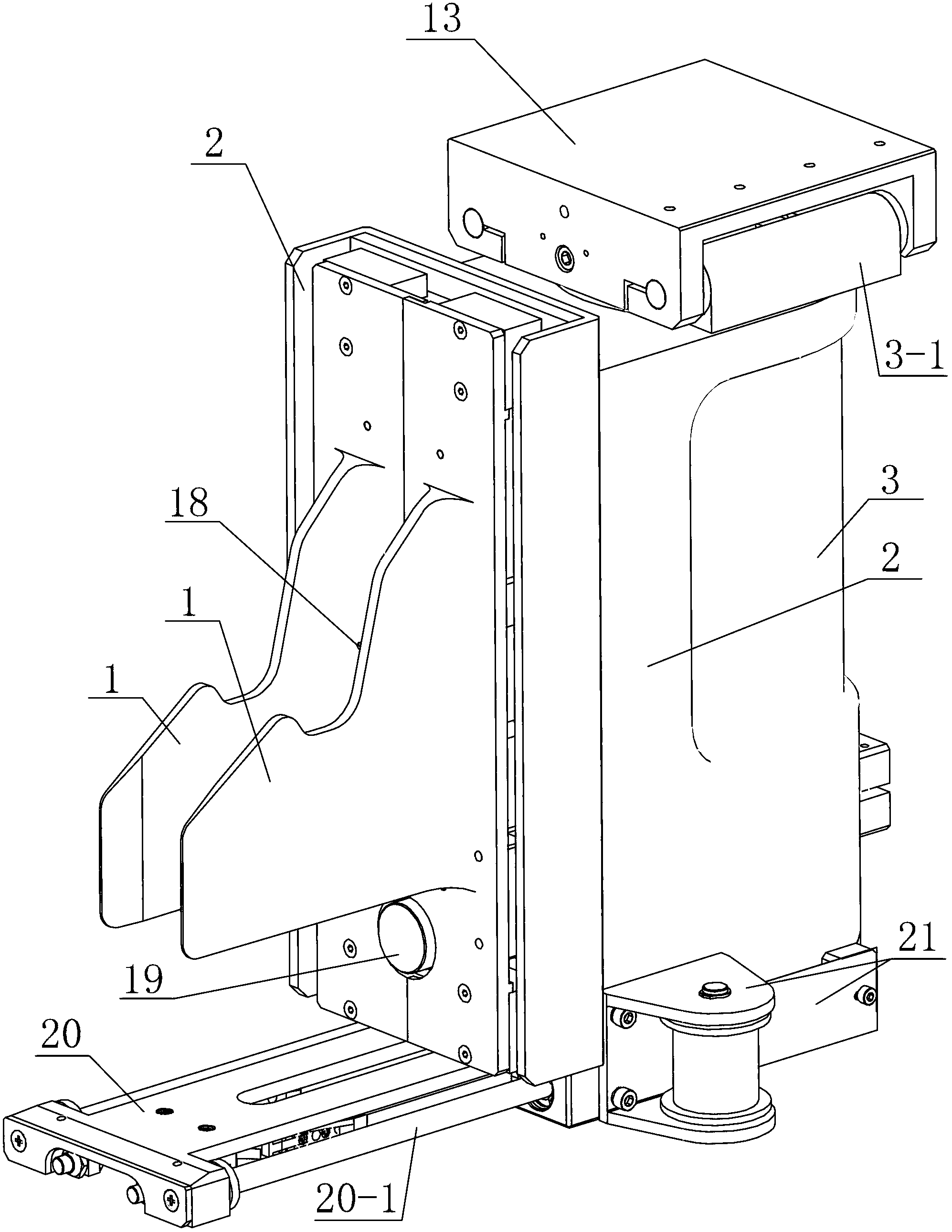 Automatic file accessing mechanical arm with force protection function