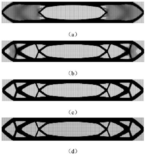 Topological optimization method for maximizing fundamental frequency of mechanical structure