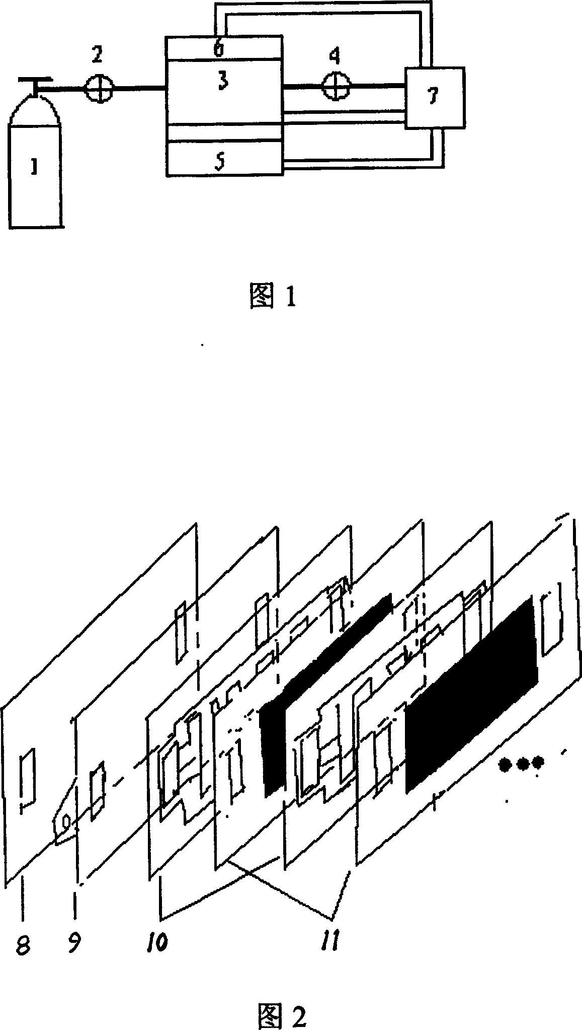 Fuel battery with constant pressure air as oxidant and coolant