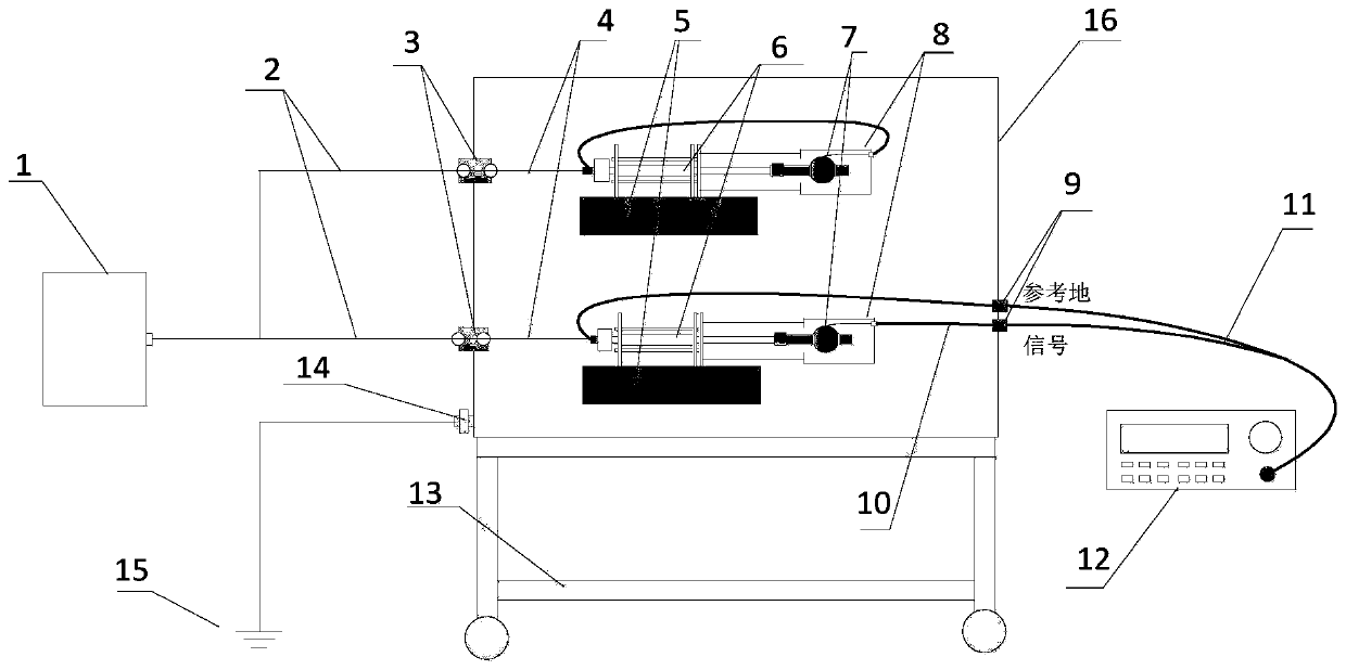 Electronic calibration test system for space electric field detector