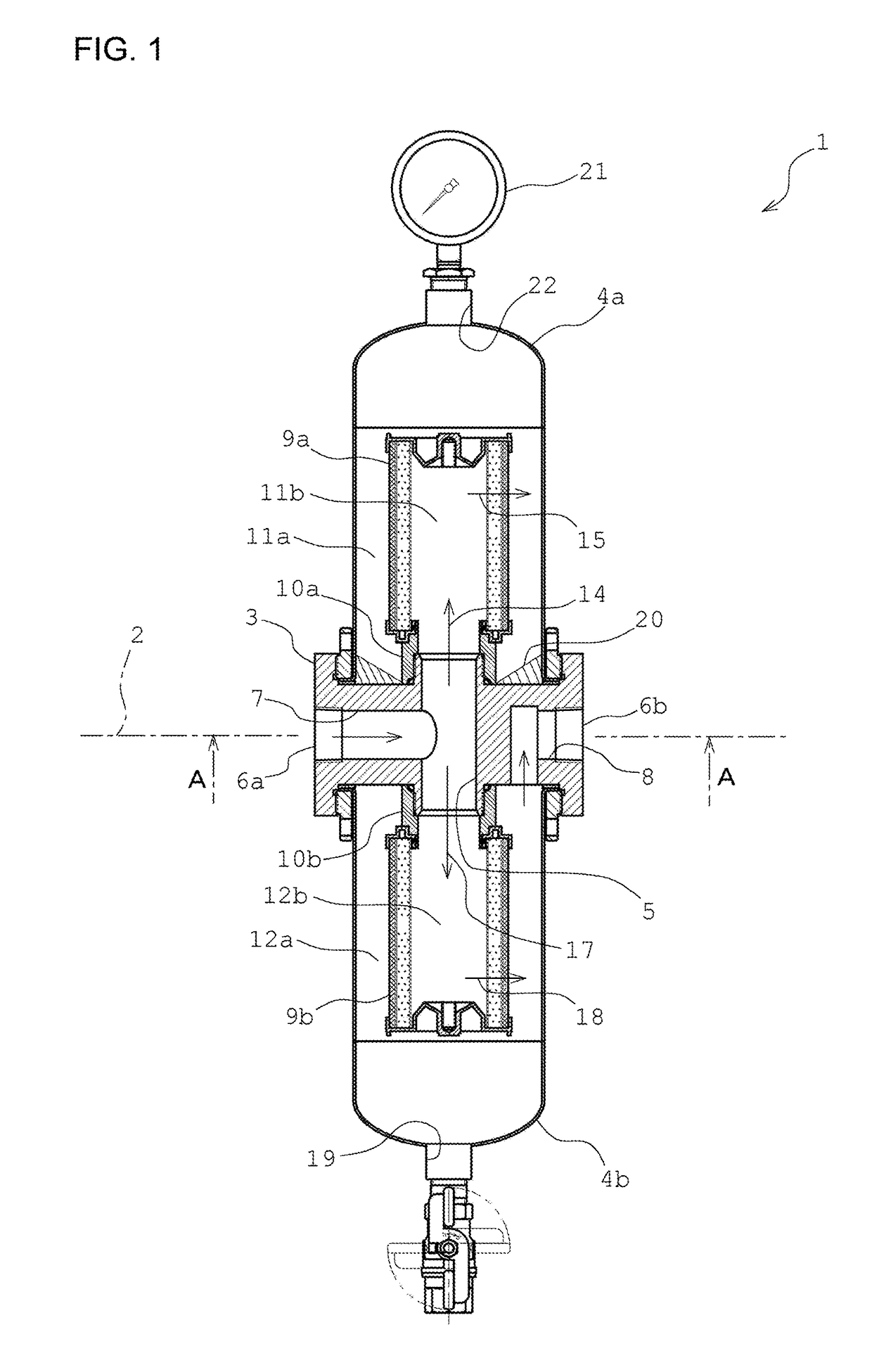 Filter apparatus for compressed air