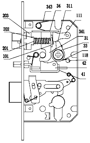 Backing preventing lock body mechanism and touch type door lock