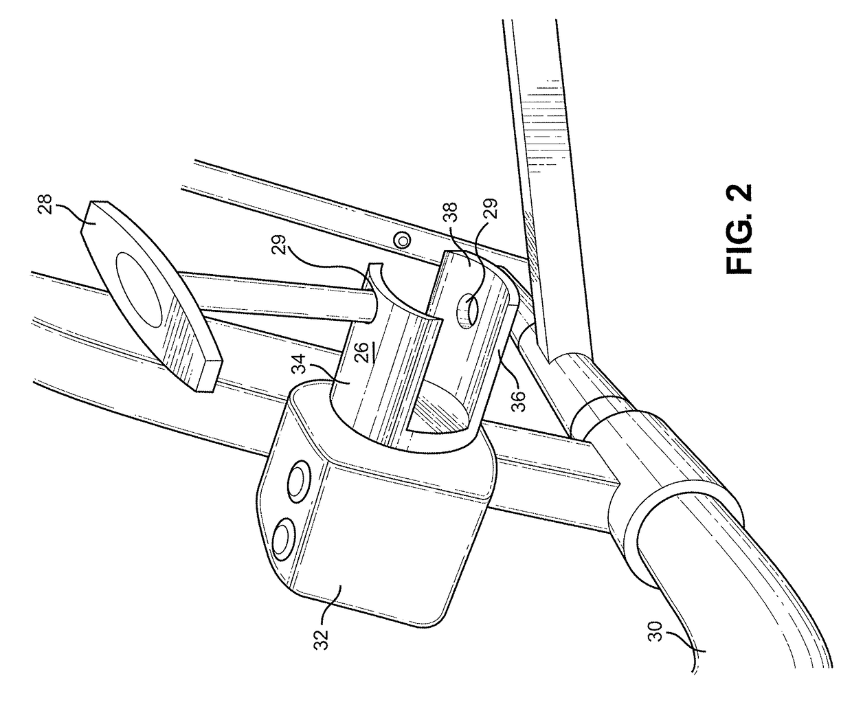 Rotatable Swing Arm Stabilizer Assembly For Folding Wheelchairs