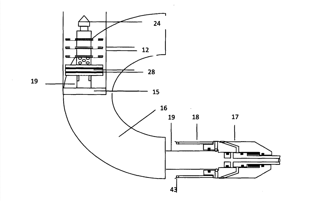 Mining method for support pipe following air liquid spraying and drilling into coal bed gas of radial well