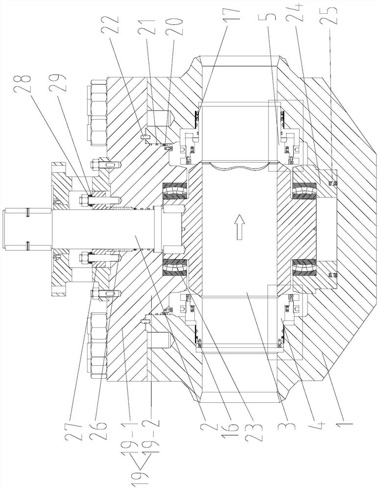 A top-mounted gas storage metal hard-sealed ball valve that can be maintained online