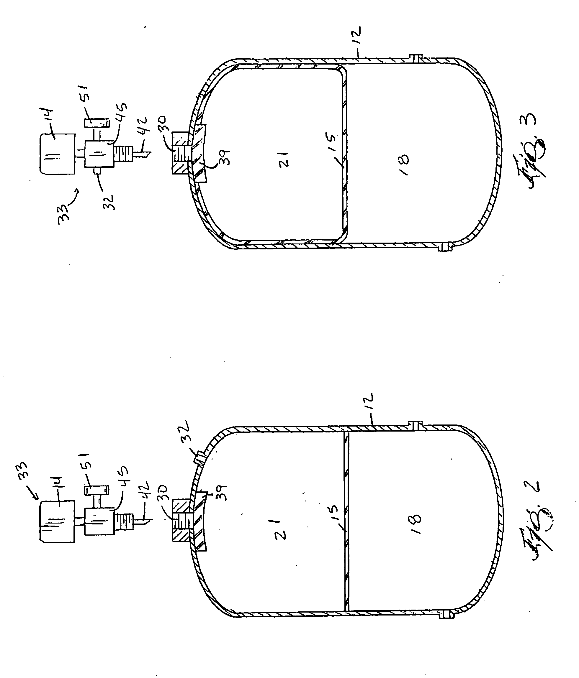 Apparatus and method for containing and regulating the pressure in a pressure vessel