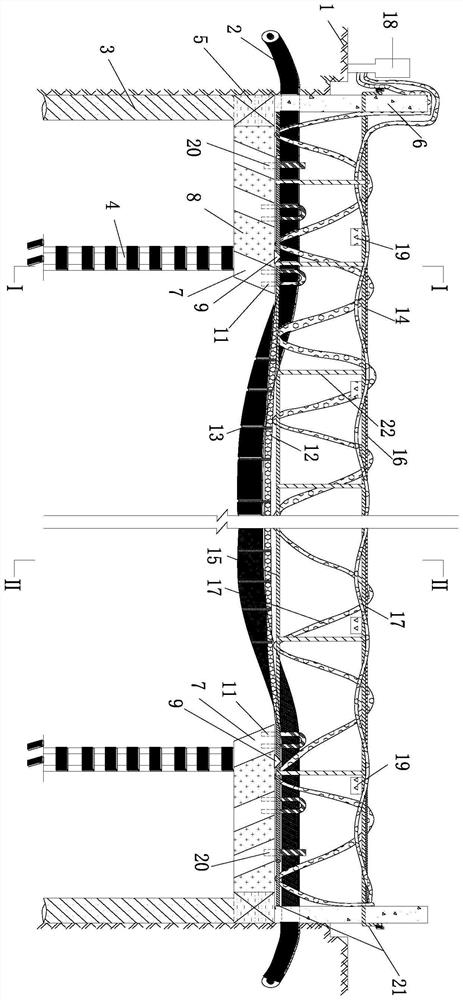 Suspension protection construction method for high-voltage cable pipeline transversely penetrating through middle of large-span foundation pit
