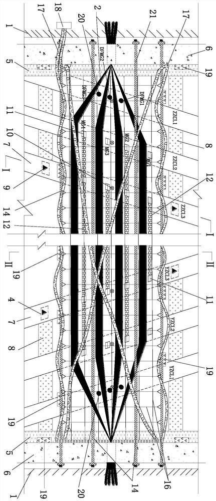 Suspension protection construction method for high-voltage cable pipeline transversely penetrating through middle of large-span foundation pit