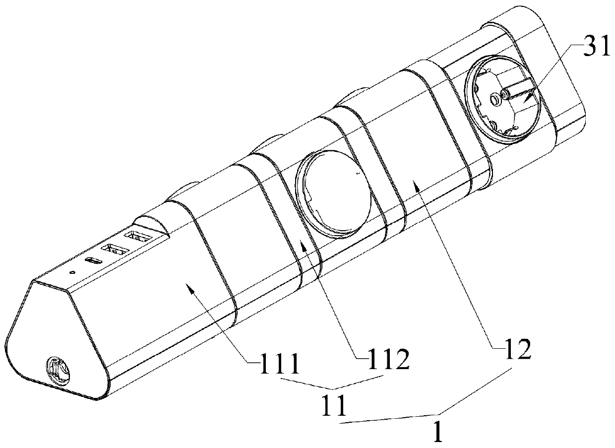 Rotary extension socket