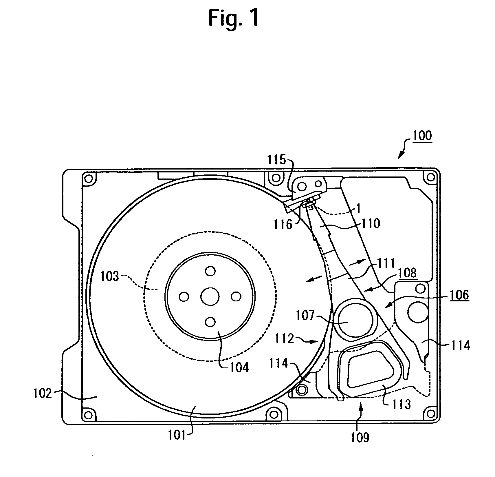 Magnetic disk drive with air bearing surface design for data area expansion