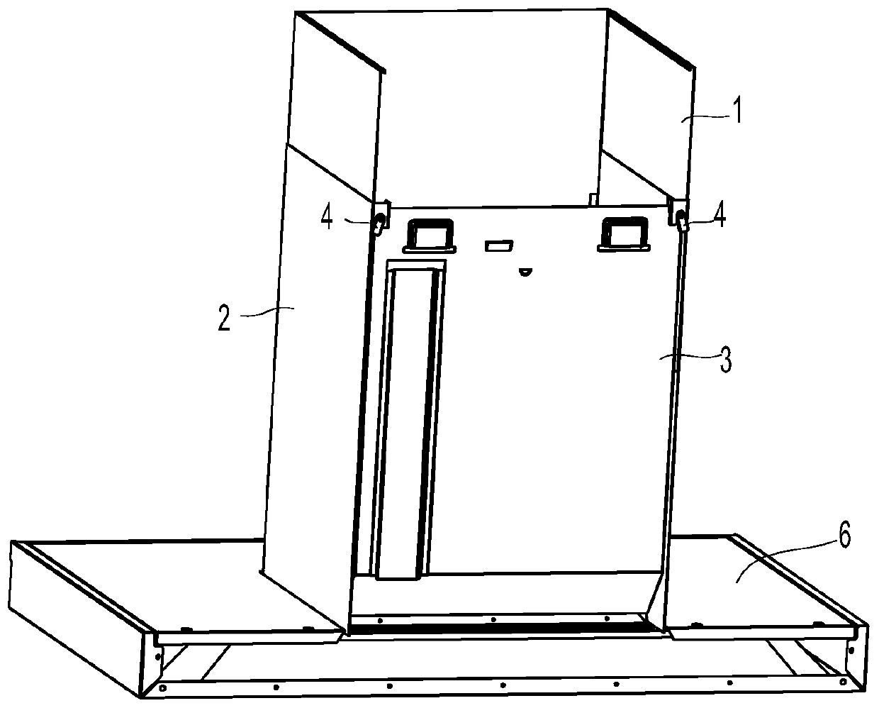 Mounting structure of decorative cover of range hood