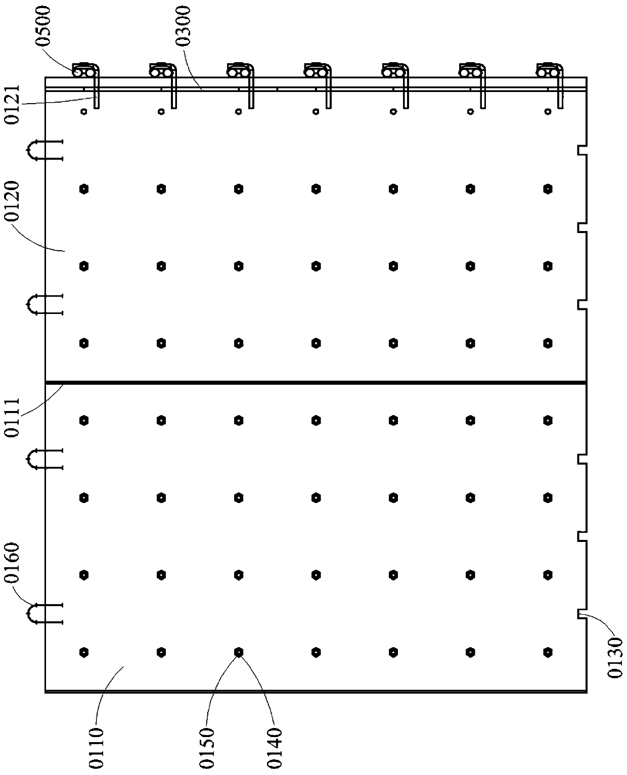 Deformation seam template support method