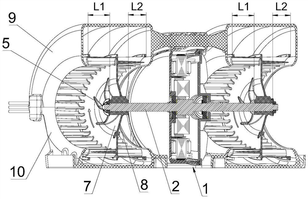 Centrifugal air wheel having flow guiding structure and centrifugal air blower