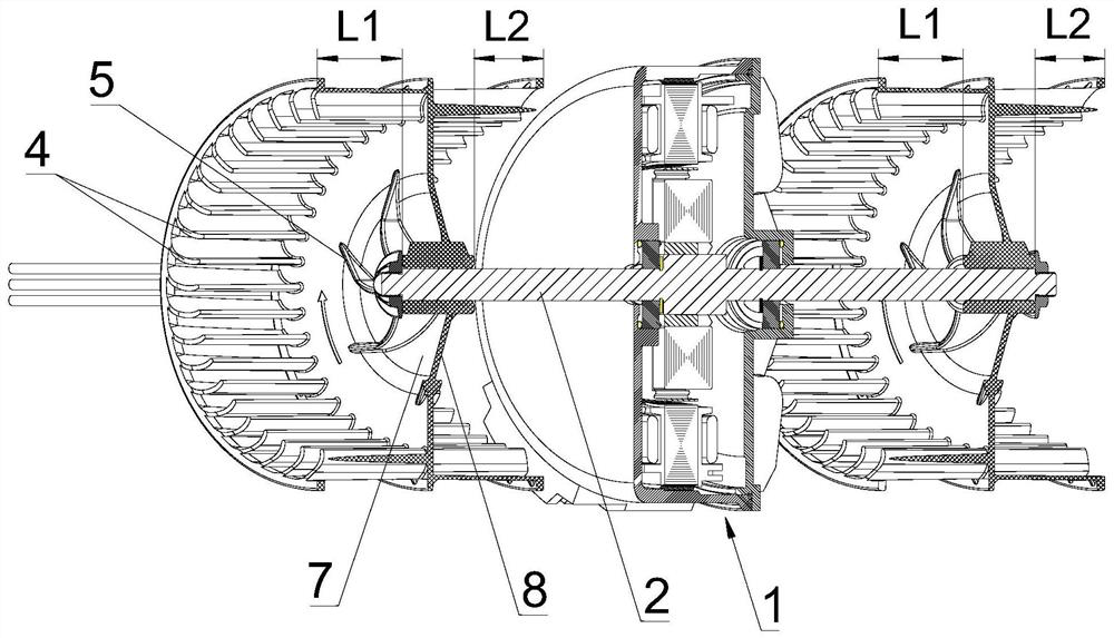 Centrifugal air wheel having flow guiding structure and centrifugal air blower