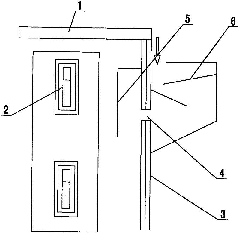 Air inlet structure of door of shot blasting machine