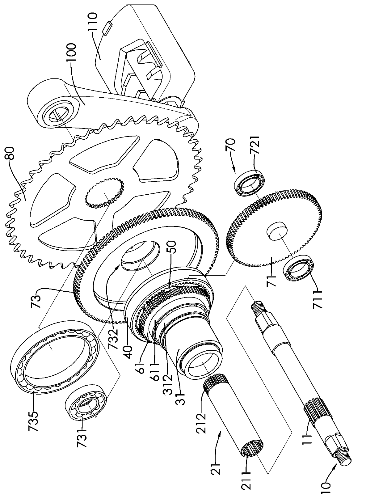 Automatic stepless speed change device of bicycles