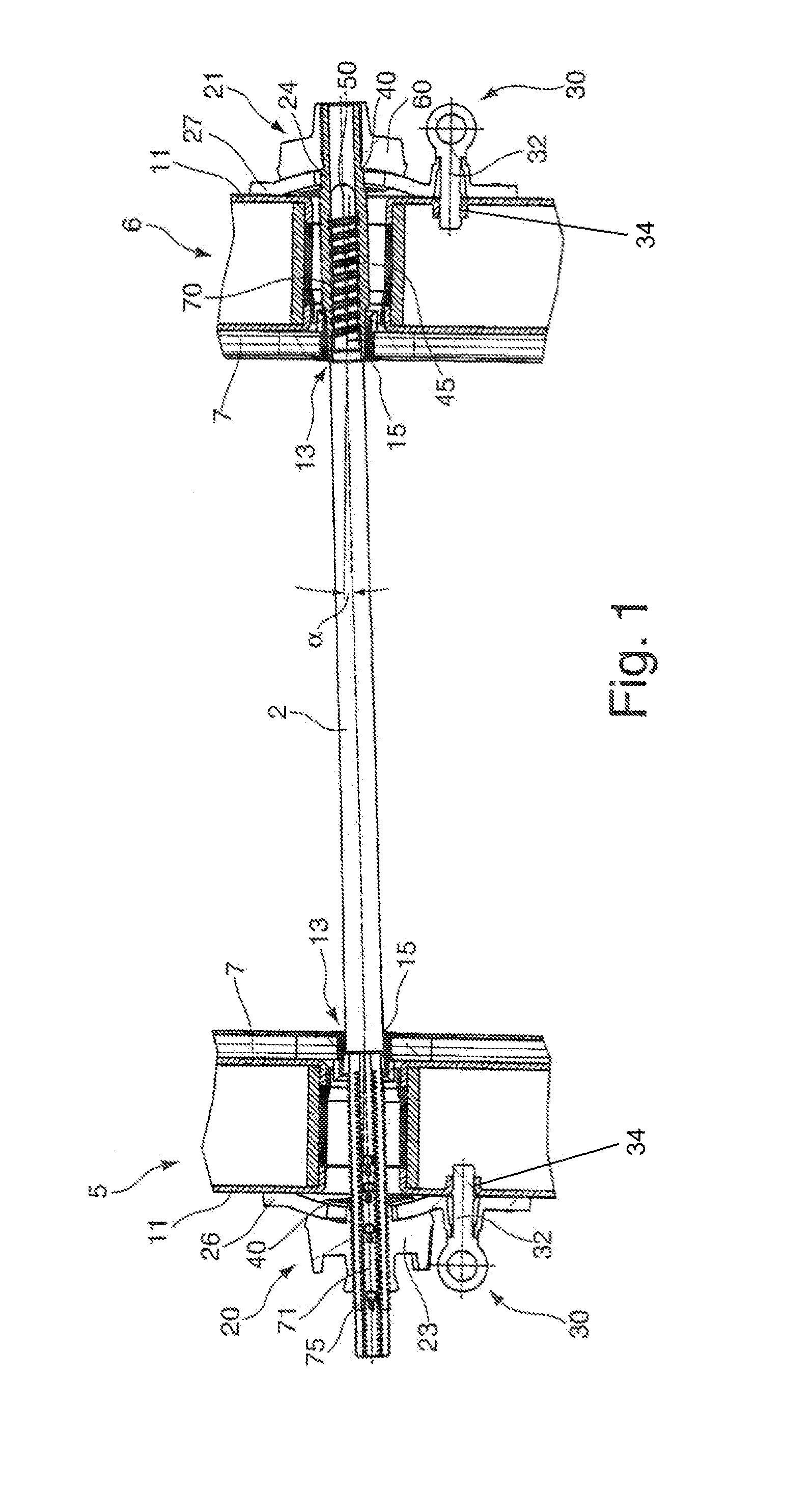Anchor system of a concrete wall formwork