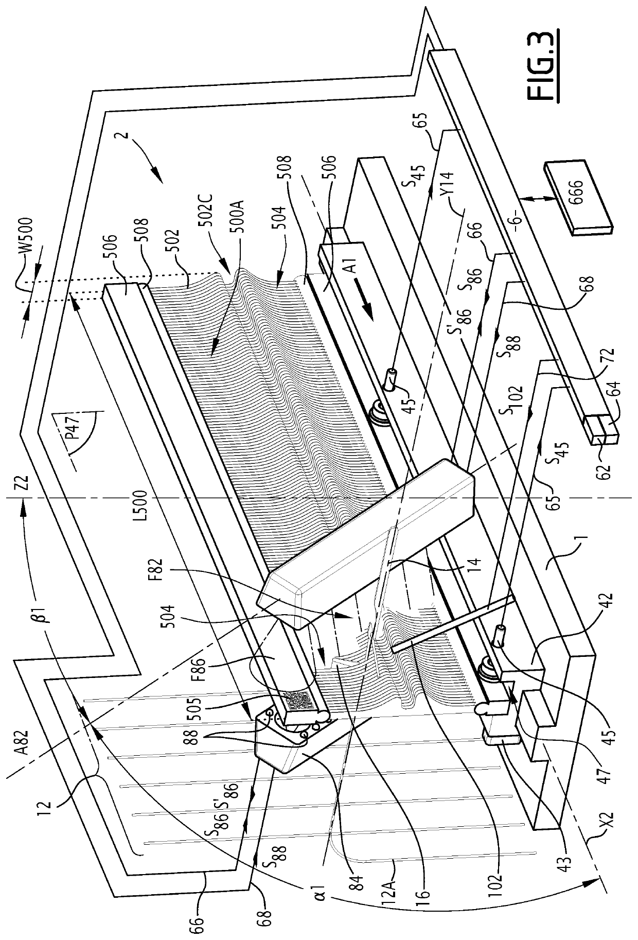 Reed monitoring assembly, drawing-in machine incorporating such a reed monitoring assembly and process for monitoring a reed with such a reed monitoring assembly