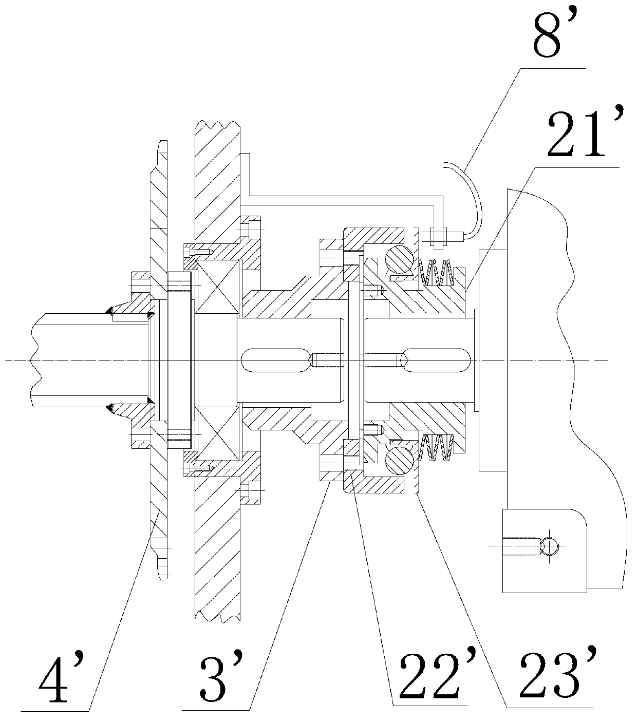 Overload protection device used for sheet-fed automatic die cutting machine