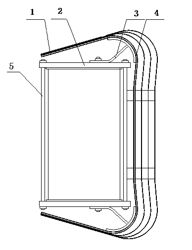 Return yoke folding screen supporting structure for electric reactor