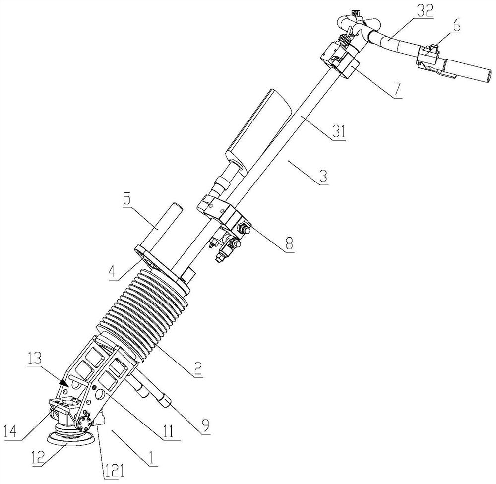 Vertical pneumatic damping grinding machine