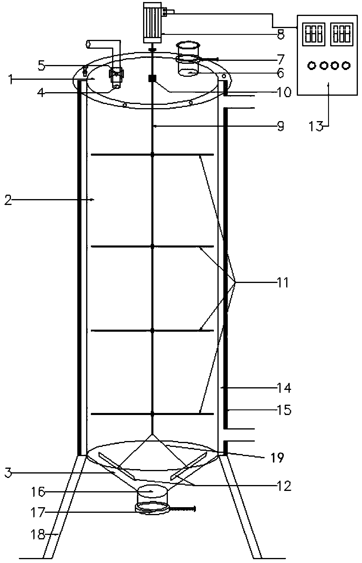 Efficient anaerobic digestion reactor and use method