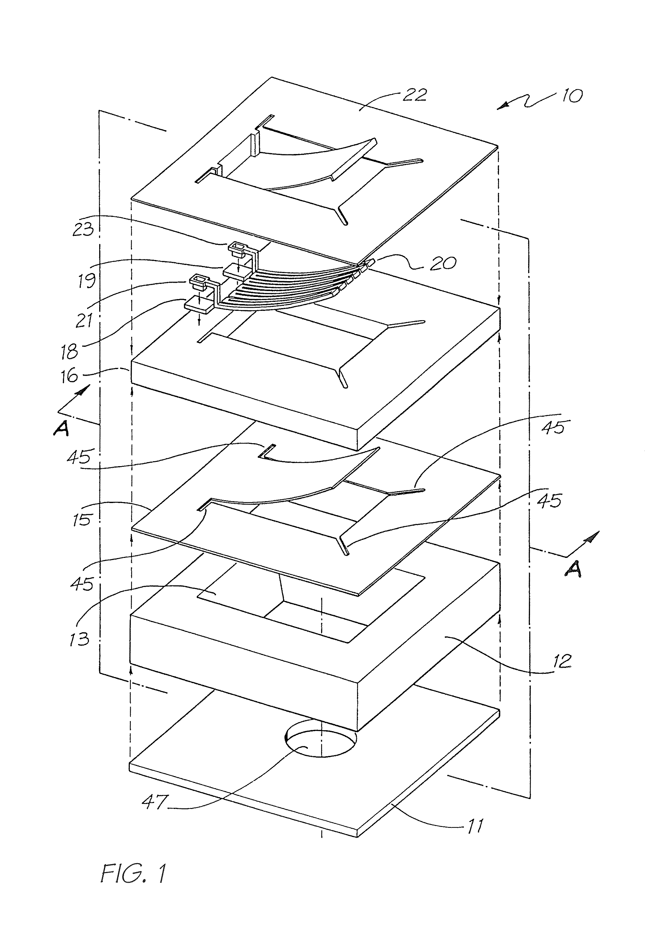 Printhead IC With Filter Structure At Inlet To Ink Chambers