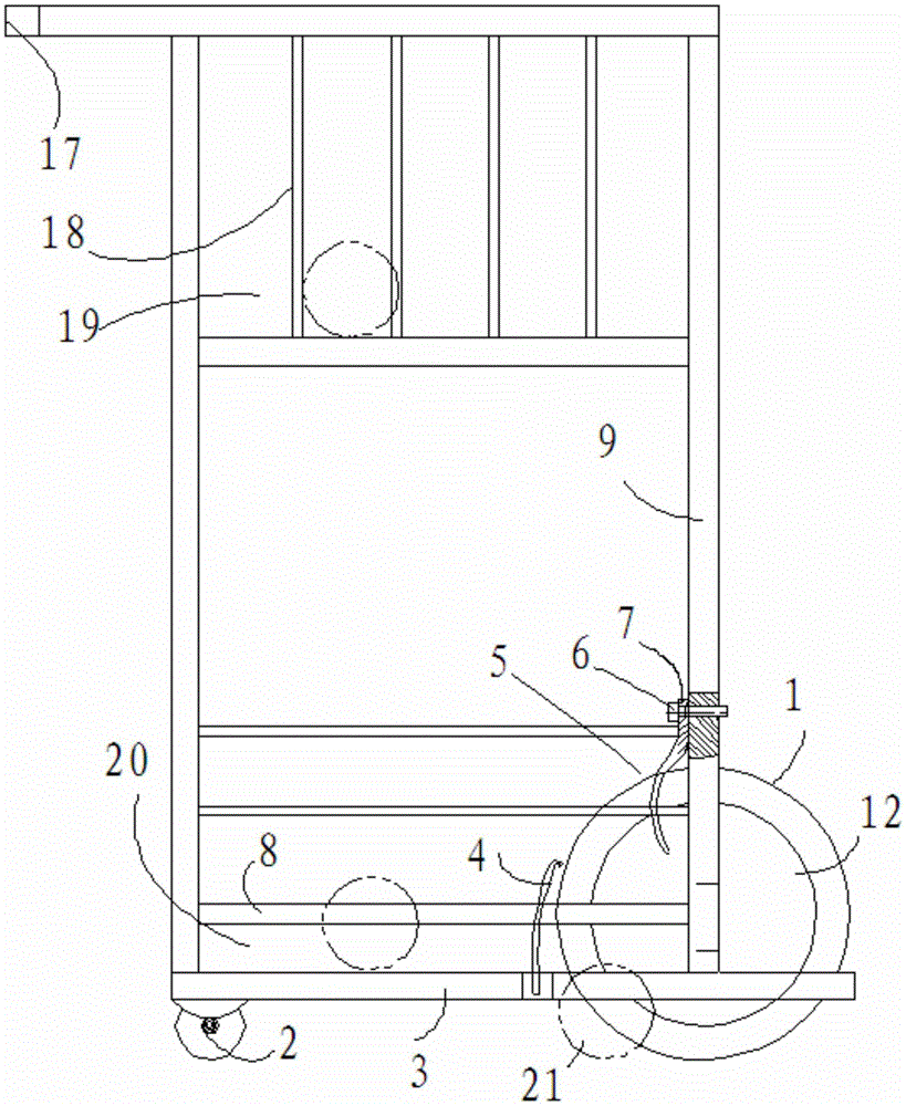 Tennis pick up ball, dribble cart