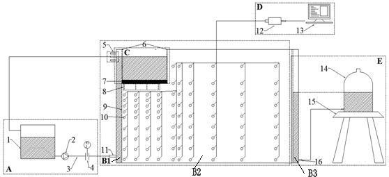 Indoor sand tank experimental device and experimental method for simulating groundwater exploitation near a river