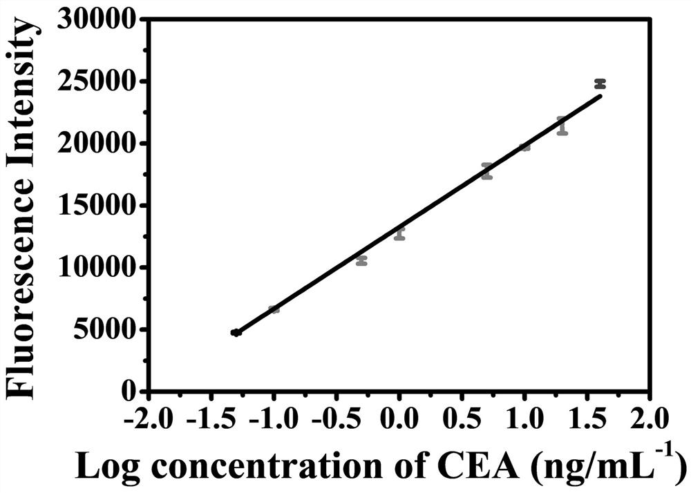 Preparation method and application of magnetic control fluorescent biosensor