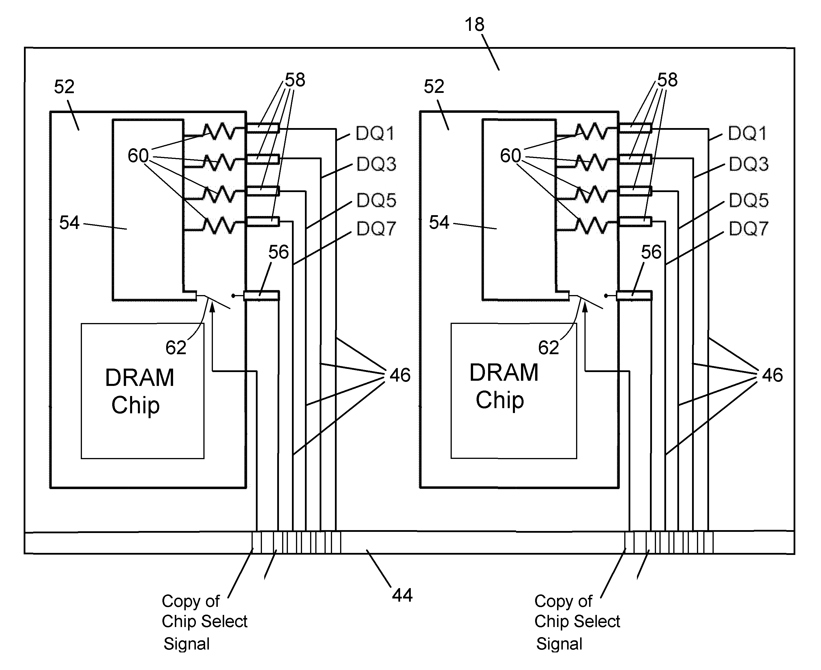 Memory module having on-package or on-module termination