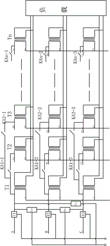 Method and device for intelligently switching on and off transformer set