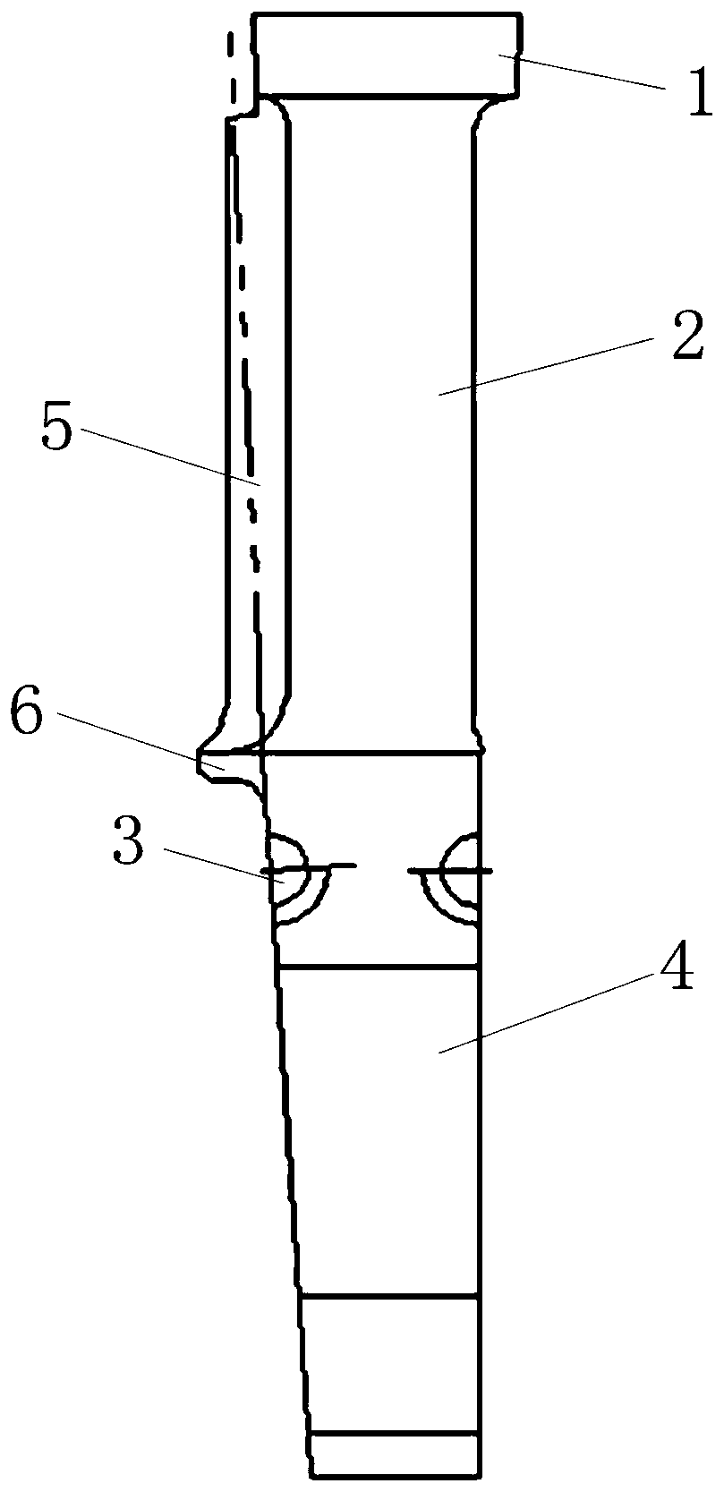 Steam turbine slim blade and moving blade assembly consisting of same