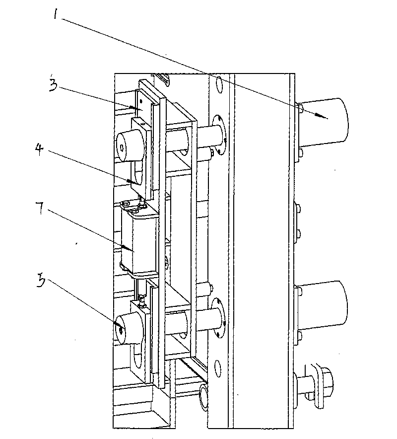 Locking mechanism of clamp type double-template full-automatic foamed plastic forming machine