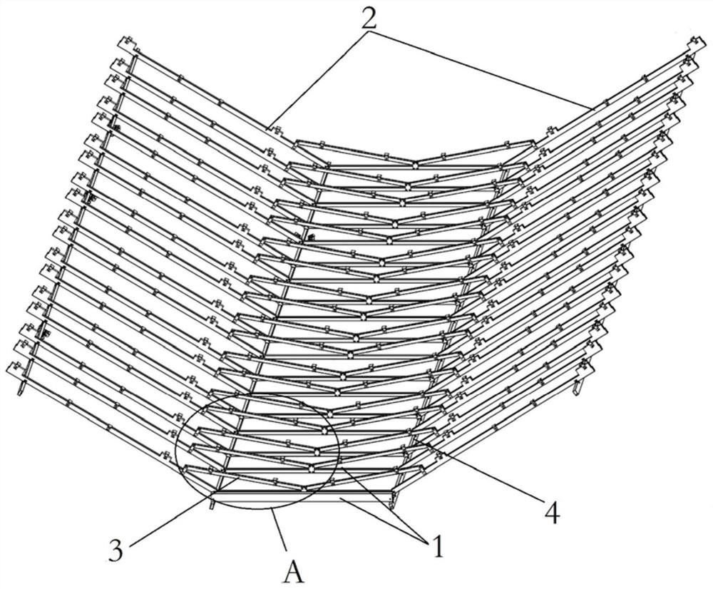 Heat collector support structure and heat collector with same